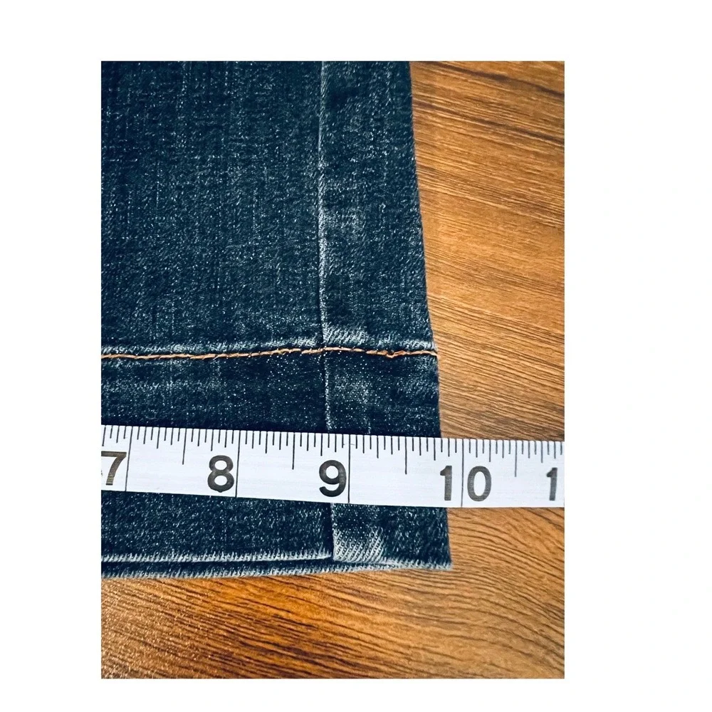 J. Jill Denim Women High Rise Wide Leg Jeans Dark Wash Size 16R Blue Stretch EUC